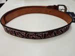 CINTURA KINGSLAND IN PELLE CON RICAMO Cintura Unisex 